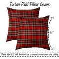 thumbnail image 6 of Christmas Scottish Tartan Plaid Pillow Covers 18x18 Red and Green Plaid Outdoor Pillows Set of 2 Christmas Decor for Living Room, 6 of 6