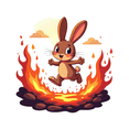 thumbnail image 2 of Cartoon Rabbit Fire Theme Stickers, Waterproof Rabbit Fire Theme Sticker for Water Bottle Laptop Phone Cases Planner Skateboard Luggage Helmet Party Favor Decor, Ideal for Adults Teens Teacher Rewards, 2 of 8