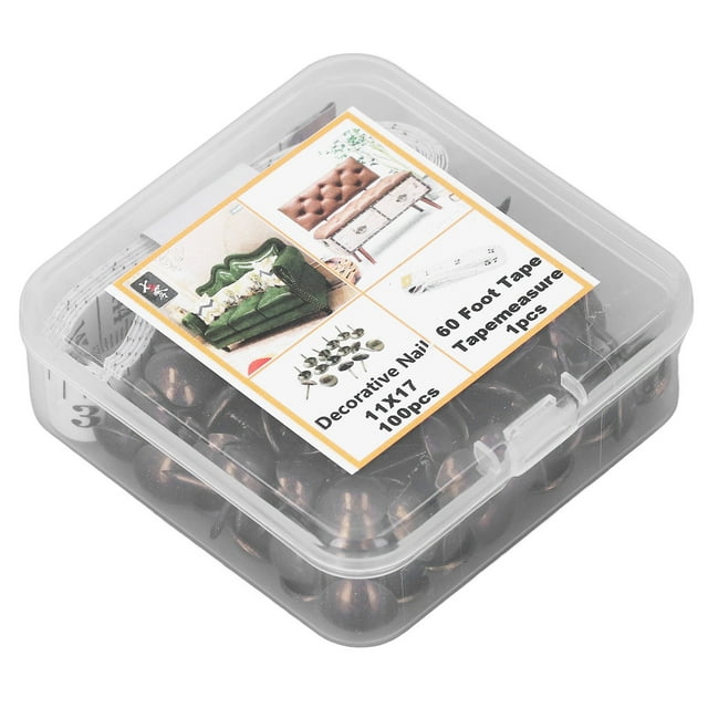 LYUMO Tête de Clou Décorative, Facile Installation Meubles Collant Résistant à la Corrosion Rouille Acier au Carbone 100 Pcs Multi Usage avec Support pour Canapé
