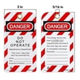 thumbnail image 2 of Danger Do Not Operate Labels Warning Maintenance Labels Baggage Tags for Locking Labels, Equipment Repair, 2 of 5