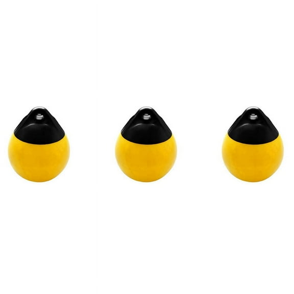 3X Heavy Duty PVC Boat  Ball Round Anchor Buoy Dock Bumper Ball Inflatable Protection Marine Mooring Buoy Yellow