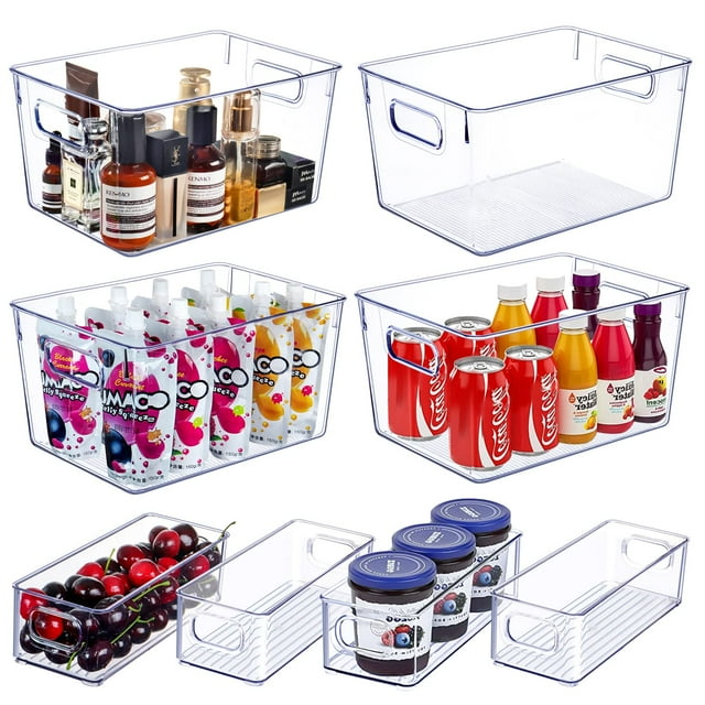 Set de Organizadores Apilables Transparentes para Cocina SKTEET 8 piezas