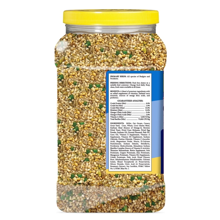 4 pack) 3-D Pet Products Premium Parakeet Bird Food, with