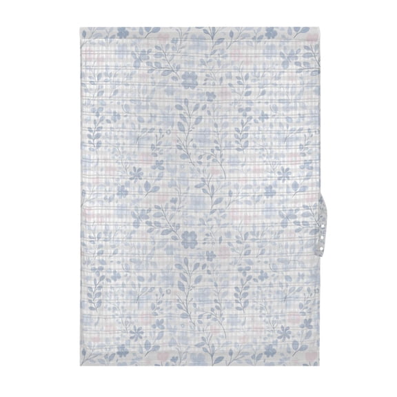 Blue Floral Pattern Door Curtain Blackout Thermal Insulated Door Side Curtain Panels Privacy 25x40in