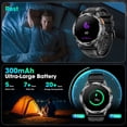 thumbnail image 5 of 1.43-inch Men's and Women's Smartwatch with Fitness Tracking, Answer/Dial/100 Sport Modes, IP67 Water Resistant Sports Pedometer Fitness Watch fits for Android and iPhone Devices (Black), 5 of 7