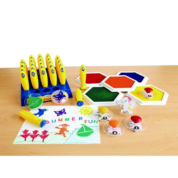 Colorations Good Grasp Stamping Sticks - Uppercase Letters A-Z, Pack Of 26