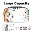 thumbnail image 3 of Musical Note Digital Travel Bag Cord Organizer Hard Drive Bags Waterproof Oxford Cloth Cord Storage Organizer Box 5.9x9.44x3.14 in Black Digital Electronic Accessories Organizer Bag, 3 of 6