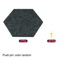 thumbnail image 3 of Unique Bargains Carreaux de Tableau d'Affichage en Feutre Autocollants Hexagonaux, Gris Foncé 4 Pack, 3 of 5