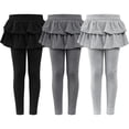 thumbnail image 1 of Leggings HoeVou para niñas pequeñas con falda, uniforme escolar de 2 a 14 años, 1 of 6