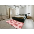 thumbnail image 5 of Ahgly Company Machine Washable Indoor Rectangle Transitional Light Red Pink Area Rugs, 5' x 8', 5 of 7