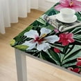 thumbnail image 5 of WYYP Flowers Leaves Green Leaf Pattern Square Tablecloth Washable for Home Kitchen Outdoor Decoration 100% Polyester Fiber 40*40, 5 of 8