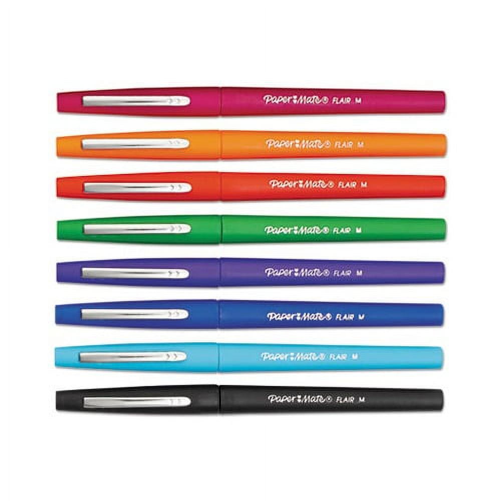 Point Guard Flair Stick Porous Point Pen Bold 1.4mm, Assorted Ink/Barrel, 48/Set
