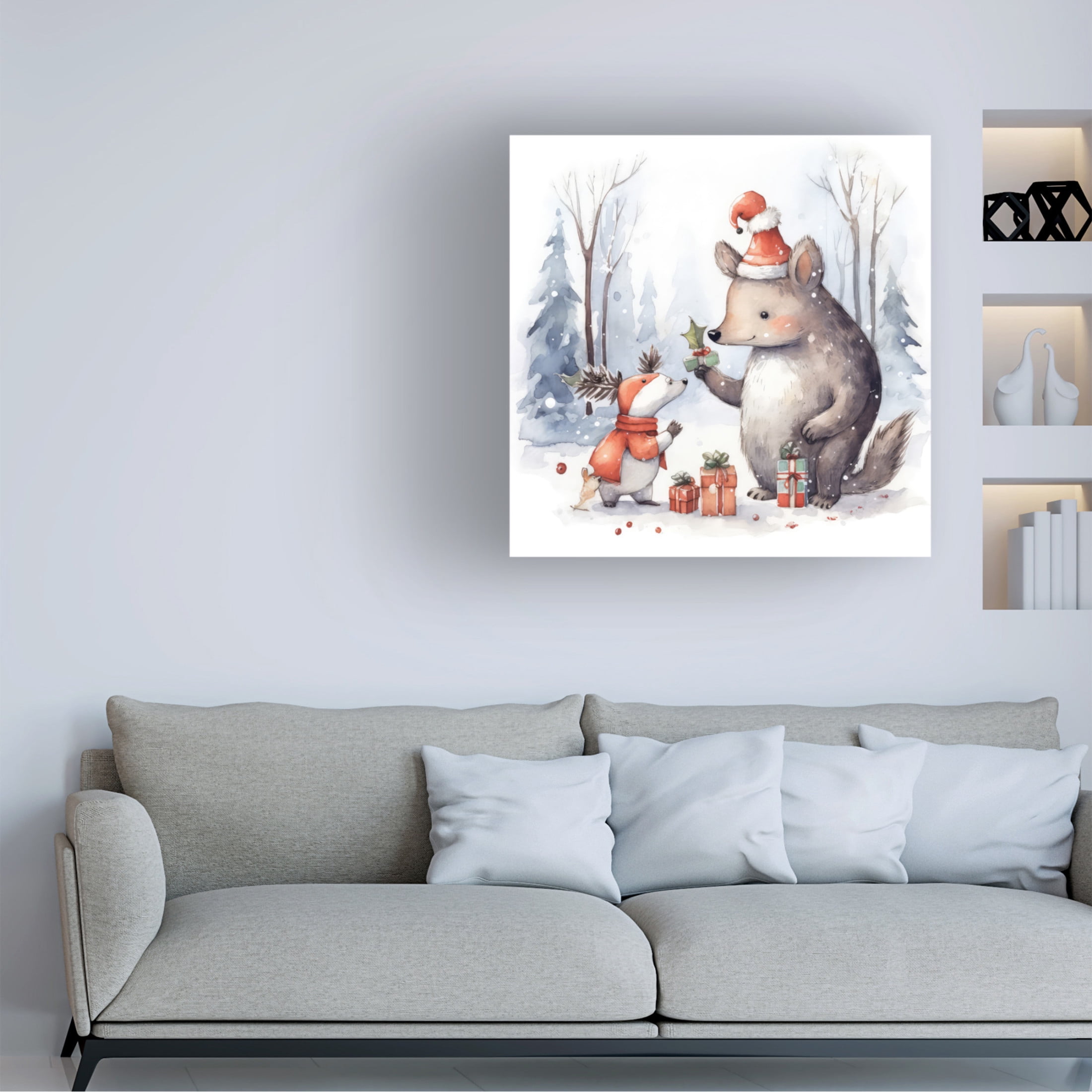 Canvas Wall Art - The Golden Valley 'A Present For You' Wall Art for Living Room, Bedroom, or Office Décor by Trademark Fine Art - 14 x 14 Inches