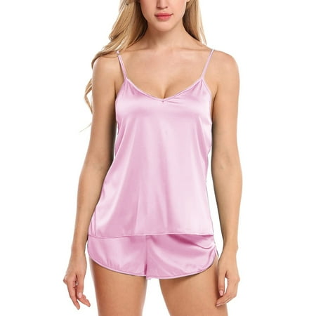 

CFXNMZGR Women Sleepwear Set V-Neck -Lingerie Sleepwear Satin Silk Babydoll Lace Up Nightwear Pajamas Set