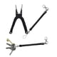 thumbnail image 5 of Lobster Clasp Hook Lockable Cord Stripe Elastic Black Coil Lanyard for Mobile Phone, 5 of 7