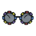thumbnail image 2 of Girls Kids Size Heart Daisy Petal Round Circle Plastic Sunglasses Black, 2 of 4