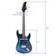 thumbnail image 4 of 6-String Electric Guitar with Rosewood Fingerboard, Humbucker-Humbucker Pickups, Right-Handed GST-E Guitar with Bag/Strap/Power Wire/Plectrum/Tremolo Arm (Black), 4 of 9