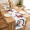 thumbnail image 4 of Cherry Blossom Table Runner Asian Japanese Red Plum Flower Tablerunners 14 x 72 Inch, Table Decorations Tabletop Scarf for Summer Gathering Holiday Farmhouse Kitchen Dining Decor, 4 of 8