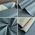 thumbnail image 3 of Nvzi Vintage Faux Pu Leather Sofa Cover Waterproof Non-Slip Sectional Couch Cover Sofa Slipcover for Dogs, Children, Pets Furniture Protector (Blue,28x28), 3 of 4