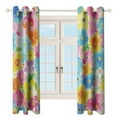 thumbnail image 3 of Floral Colorful Flower Curtains Aesthetic Envrionmental Friendly Picture, Living Room Bedroom Window Drapes 2 Panel Set, 3 of 5