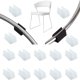 thumbnail image 1 of 32pcs Chair Leg Caps Tube End Caps Pads Furniture Floor Protectors U Shape Plastic Chair Caps,Chair Leg Caps Silicone Tube Clamp (10mm,White), 1 of 5