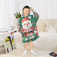 thumbnail image 6 of FORMRS Wearable Blanket Hoodie with Sleeves for Kids Cozy Flannel Sweatshirt, Cute Christmas Pattern, 6 of 7