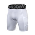 thumbnail image 2 of Finelylove Workout Shorts Men Compression Fit High Waisted Slim-Leg Solid Workout White L, 2 of 4