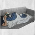 thumbnail image 6 of Letter S Soft Flannel Fleece Throw Blanket, Retro Style Denim Letter Character on White Background Conceptual Typography, Cozy Plush for Indoor and Outdoor Use, 50" x 70", Blue Yellow, by Ambesonne, 6 of 6