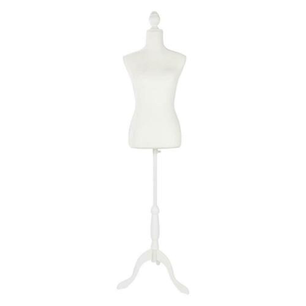 Female Mannequin Torso Dress Clothing Form Display White Tripod Stand Body Women 