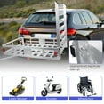 thumbnail image 5 of 800 LBS Hitch Mount Cargo Carrier, Aluminum Luggage Carrier Rack, Hitch Cargo Carrier ,48x28x10in Size, 45" Ramp for Truck Pickup Beach Trips, 5 of 7
