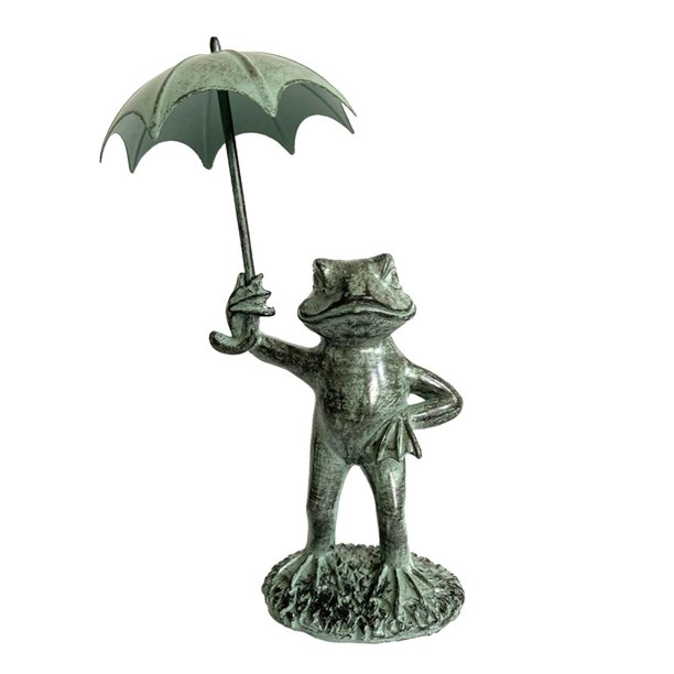Estatuilla de estatua de jardín de rana para decoración de Patio, adornos de césped, estatuas de rana