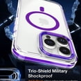 thumbnail image 5 of Decase Strong Magnetic Case for iPhone 16 Pro Max,Compatible with Mag-safe,Military-Grade Protection,Clear Slim Shockproof Protective Phone Cover for Women Men-Transparent,Blue, 5 of 7