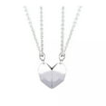 thumbnail image 2 of HOOUN 2 Pcs Simple Trendy Magnetic Couple Necklace Friendship Heart Pendant Necklace@-A6, 2 of 9