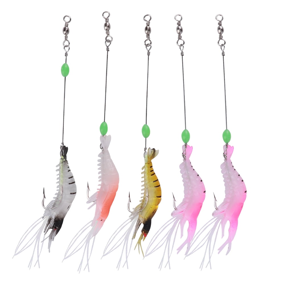 5pcs pack professional simulate shrimp fishing lures for catch fish Pre-Rigged Soft Catch more fish with TRUSCEND pre Nomad Design Live Ops Sumo