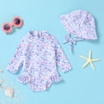 thumbnail image 2 of Conjunto de gorro floral para bebé niña de 3 a 6 m, traje de baño Younger Tree, 2 of 7