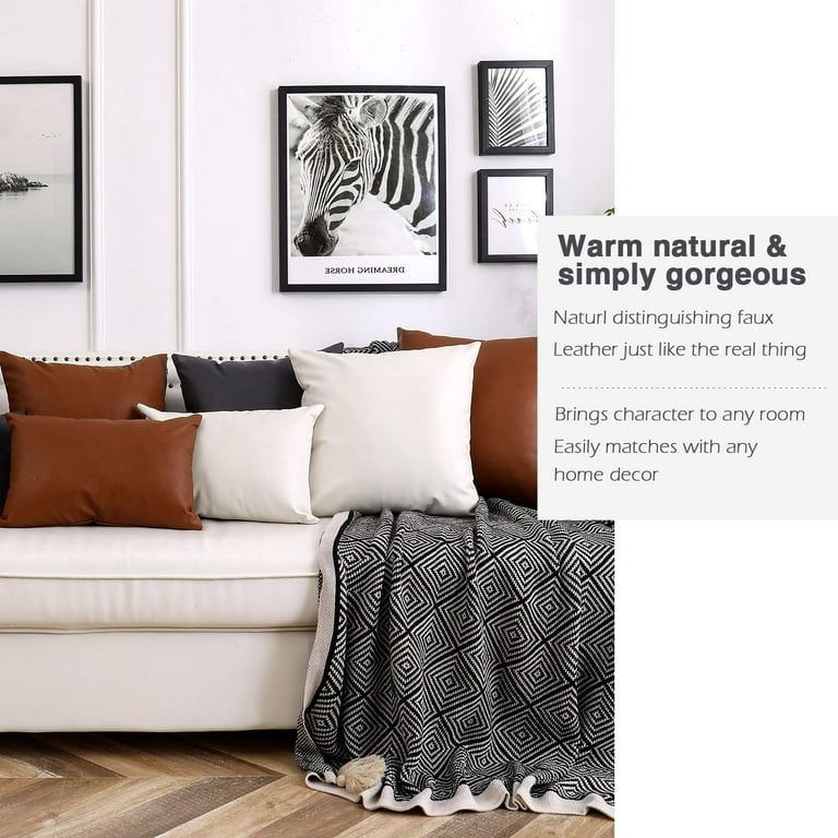 Cognac throw pillow 2025