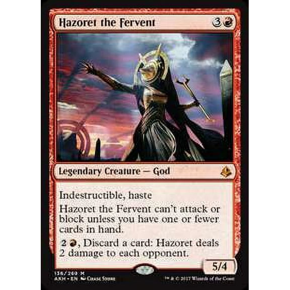 MtG Amonkhet Mythic Rare Hazoret the Fervent #136
