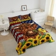 thumbnail image 3 of Juego de Cama King,Girasol Highland Cow Juego de Cama Girasol para Vaquero, 3 of 6