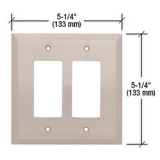 CRL MMP13BN Brushed Nickel Double Designer Metal Mirror Plate