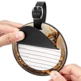 thumbnail image 2 of Butterfly Fission Diagram 2Pcs PU Leather Round Luggage Tags with Privacy Cover and Name ID Tag for Suitcase, Handbags, Backpacks, School Bags, 2 of 6