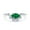 Green Emerald CZ, variant on Marquise Art Deco Wedding Engagement Ring Simulated Ruby CZ 925 Sterling Silver Size 5