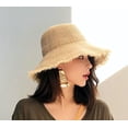 thumbnail image 3 of CoCopeaunts Floppy Straw Hat for Women Wide Brim Summer Handmade Woven Sun Hats UV Protection Breathable Beach Hat with Fringes, 3 of 8