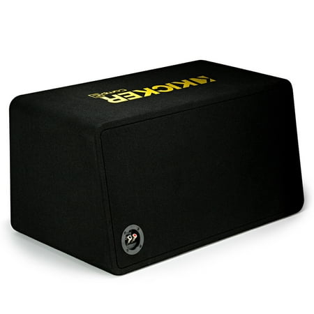 KICKER - CompC Loaded Enclosures Dual Single-Voice-Coil 2-Ohm Subwoofers - Black carpet