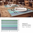 thumbnail image 3 of Placemats Set of 8, Purple Green Boho Woven Placemat, Linen Place Mats for Kitchen/Dining Tables, Vintage Ethnic Tribe Abstract Art Washable Table Mats for Party, 3 of 8