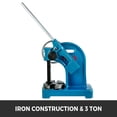 thumbnail image 3 of VEVOR Heavy Duty Arbor Press 3 Ton, Ratchet Leverage Arbor Press with Handwheel, Manual Desktop Metal Arbor Press 21.5 Inch Max. Working Height, for Riveting Punching Holes, 3 of 9