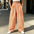thumbnail image 5 of Cfrylhy Womens Striped Jeans Wide Leg Baggy Denim Pants Trendy Casual Trousers with Pockets, 5 of 7