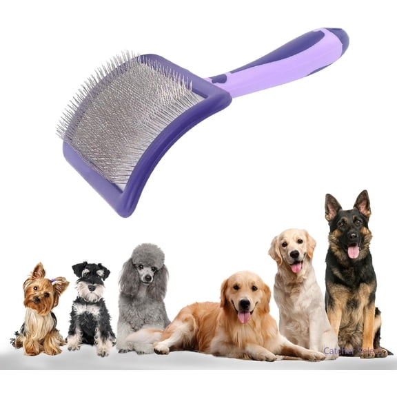 Dog Brush for Poodles, Grooming Slicker Brush for Dematting
