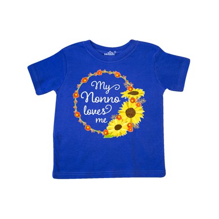 

Inktastic My Nonno Loves Me with Sunflower Wreath Gift Toddler Boy or Toddler Girl T-Shirt