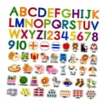 thumbnail image 1 of Juego de 75 piezas de tablero de fieltro con animales y frutas, reutilizable, para contar historias, actividades didácticas para niños, kit de figuras, 1 of 7