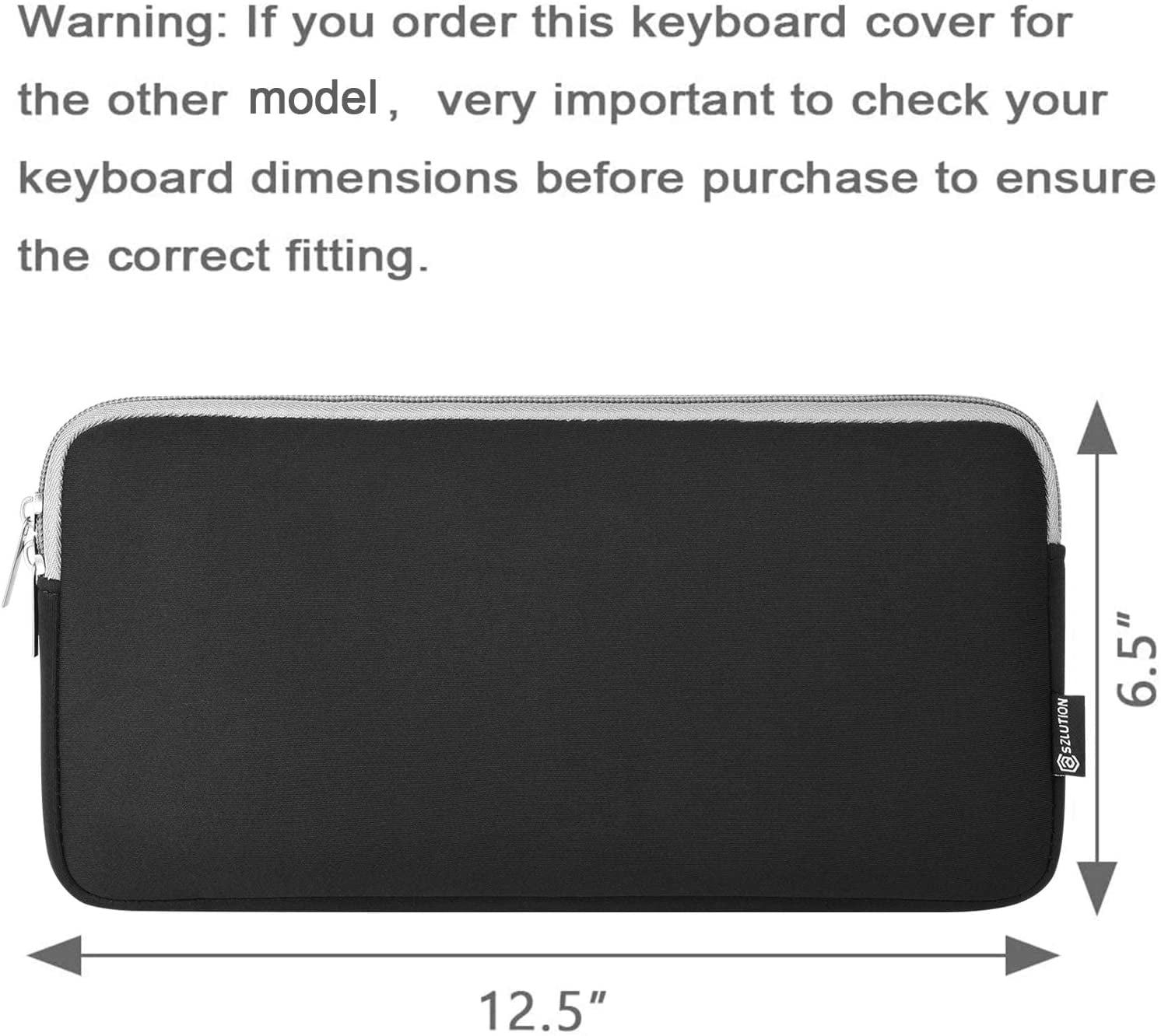 Case Star Neoprene Keyboard Sleeve Case Bag with Zipper for Apple Bluetooth Wireless Keyboard MC184LL/B Turquoise Blue Color